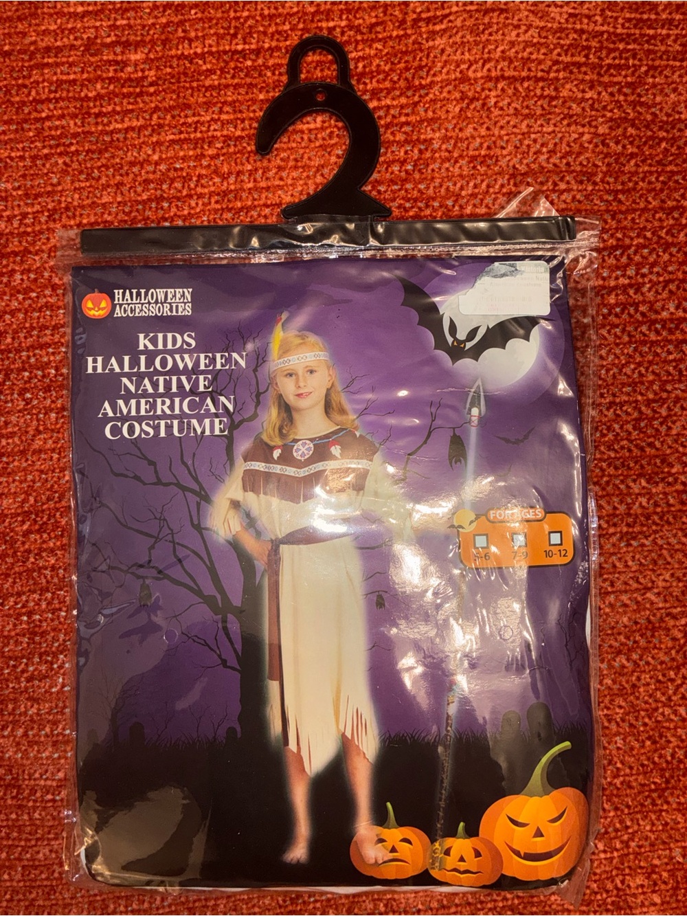 Kids Halloween Native American Costume - Cream and Brown